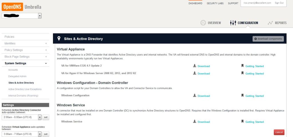 OpenDNS Component Download
